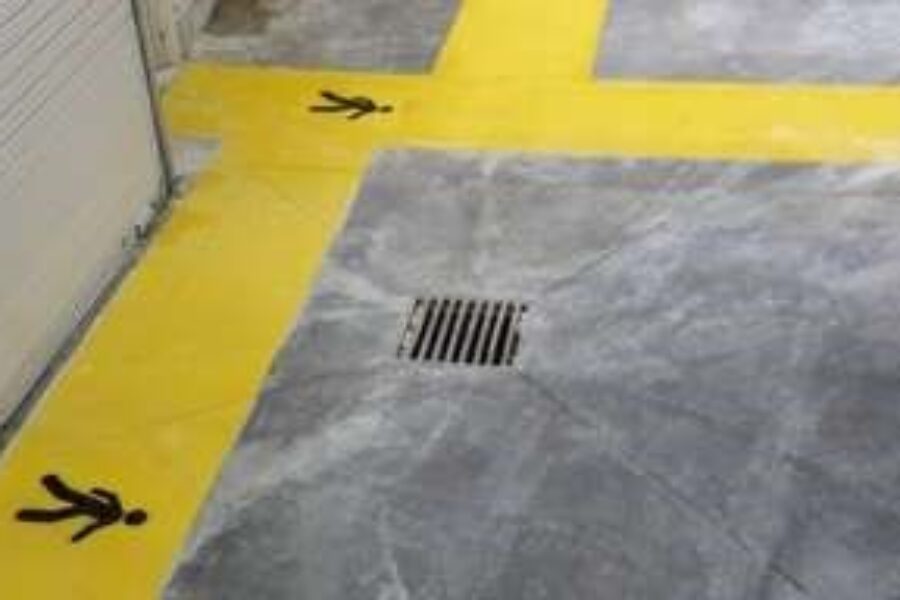 Couloir en peinture antidérapante