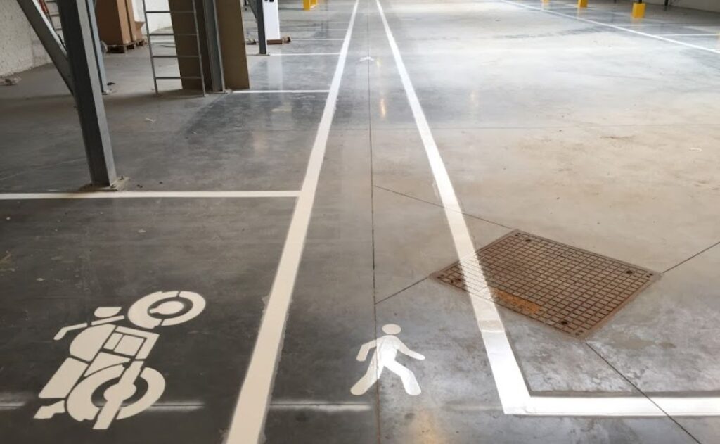 Chantier REW 4 Chantier REW
Marquage au sol d'un parking intérieur