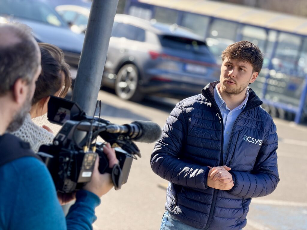 Tournage RTBF A-csys + ralentisseur GreenBump